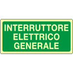 L16131WP - Cartello fotoluminescente interruttore elettrico gen