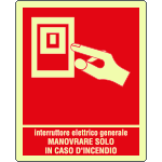 L20147XP - Cartello fotoluminescente interruttore elettrico gen