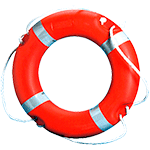 OSC439 - salvagente anulare omologato D.M. 385/99 per diporto diam.40 cm x 64