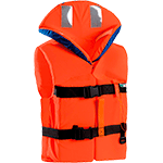OSC482 - giubbotto salvagente 150 N con fischietto tg.unica peso oltre 70 kg.