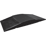 PGR090N - rampa passacavi in gomma con 5 scanalature da mm 40x40 colore NERO