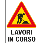 PO5008 - cartello in Polionda Lavori in corso