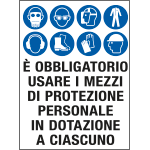 PO5015 - cartello in Polionda Obblighi multisimboli