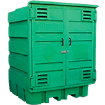 PSA1344 - deposito in polietilene per 4 fusti volume raccolta 470 lt.
