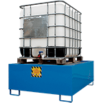 PSA314 - vasca di raccolta acciaio vern.BLU SENZA SUPPORTO d.1340x1650x620h