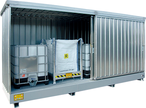 PSA700 - modul container per stoccaggio polivalente volume raccolta 1900 lt