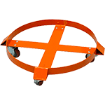 PSA898 - base circolare su suote ideale per interni x fusti da 200 lt.