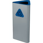 PSR635B - gettacarta a pavimento forma triangolare corpo grigio testa blu.