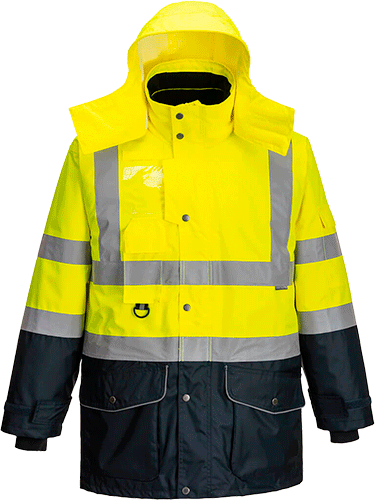 PWT1026L - giacca Traffic HI 7 in 1 giallo/navy tg L