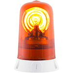RA12A - Segnalatore rotante base piana 12Vcc aranc