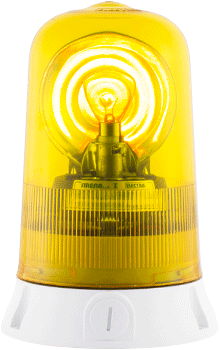 RA24Y - Segnalatore rotante base piana 24Vcc giall
