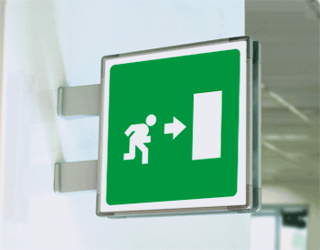 SEM15153BA - segnale alluminio METAL a bandiera bifacciale piu'simbolo 150x150