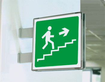 SEM15162BA - segnale alluminio METAL a bandiera bifacciale piu'simbolo 150x150