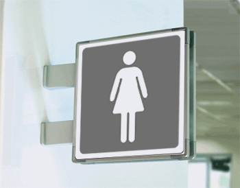 SEM15643BG - segnale alluminio METAL a bandiera bifacciale piu'simbolo 210x210