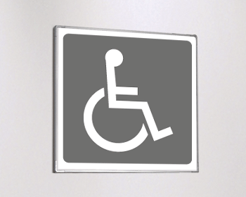SEM15653G - segnale alluminio METAL monofacciale piu'simbolo TOILETTE DISABILI