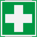 SEME15101AC - segnal. all.Metal mono profilo VERDE Pronto Soccorso EN ISO 7010 E003