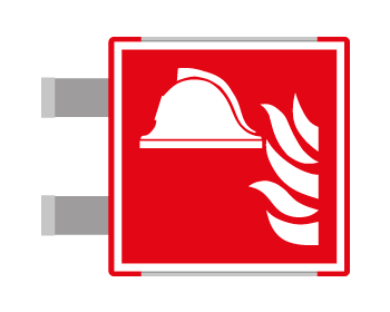 SEME15111BGC - segnaletica all.Metal profilo ROSSO bifacc.Presidio Antinc.EN ISO 7010