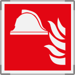 SEME15111G - segnaletica all.Metal mono Presidio Antincendio EN ISO 7010 F004