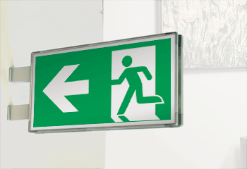 SEME715101BN - segnaletica all.Metal bifacciale uscita sn EN ISO 7010