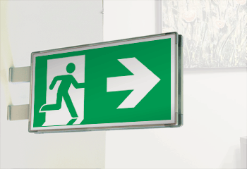 SEME715102BN - segnaletica all.Metal bifacciale uscita ds EN ISO 7010