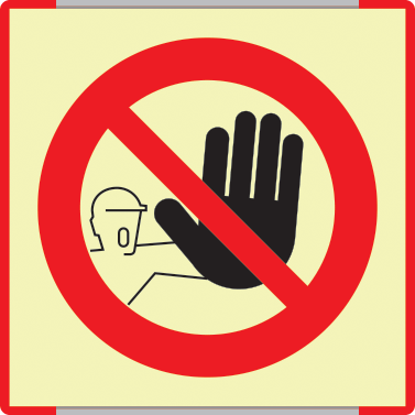 SEML1312AC - segnale luminescente METAL profilo ROSSO monofacciale VIETATO ACCESSO