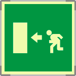 SEML15154A - segnale fotoluminescente in alluminio METAL monofacciale 150x150