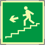 SEML15161A - segnale fotoluminescente in alluminio METAL monofacciale 150x150