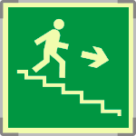 SEML15163A - segnale fotoluminescente in alluminio METAL monofacciale 150x150