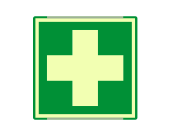 SEMLE15101AC - segnal. all.Metal mono profilo VERDE simb.luminescente Pronto Soccorso