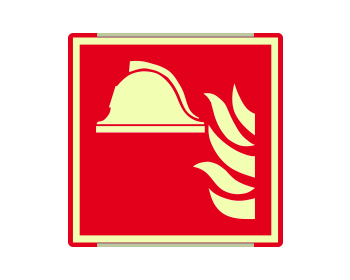 SEMLE15111GC - segnaletica all.Metal profilo ROSSO mono simb.luminesc.Presidio Antinc