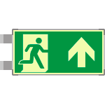 SEMLE715103BN - Segnaletica all. Metal bifacciale luminesc.uscita emerg. EN ISO 7010