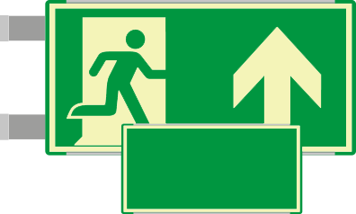 SEMLE715103BNC - segnaletica all.Metal VERDE bifacciale luminescente EN ISO 7010