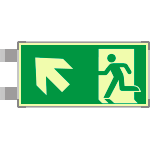 SEMLE715105BN - Segnaletica all. Metal bifacciale luminesc.uscita emerg. EN ISO 7010