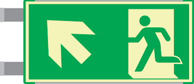 SEMLE715105BNC - segnaletica all.Metal VERDE bifacciale luminescente EN ISO 7010