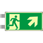 SEMLE715106BN - Segnaletica all. Metal bifacciale luminesc.uscita emerg. EN ISO 7010