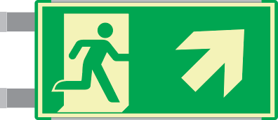 SEMLE715106BNC - segnaletica all.Metal VERDE bifacciale luminescente EN ISO 7010