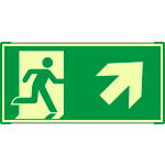 SEMLE715106MC - Segnale all.Metal mono luminescente prof.VERDE Usc.Emerg. EN ISO 7010