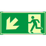 SEMLE715107MC - Segnale all.Metal mono luminescente prof.VERDE Usc.Emerg. EN ISO 7010