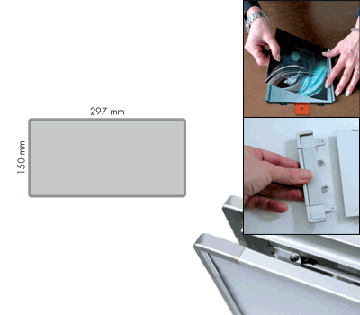 SEMS1529 - segnale alluminio METALSIGN monofacciale 297x150 neutro