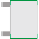 SEMS2921BG - segnale alluminio METALSIGN a bandiera bifacciale colore VERDE