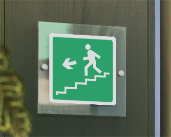 SEP15161W - segnale plexiglass PLEXI monofacciale 200x200 piu'simbolo