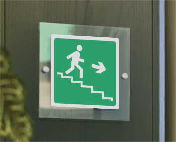 SEP15163W - segnale plexiglass PLEXI monofacciale 200x200 piu'simbolo