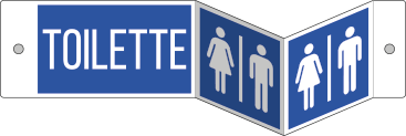 SEP2553BDQ - segnale PLEXIGLASS bifacciale fissaggio vite TOILETTE