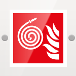 SEPE15106W - segnale plexiglass PLEXI monofacciale 200x200 piu'simbolo