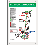 SEPPST - segnale in plexiglass PLEXI per planimetrie A3 + grafica