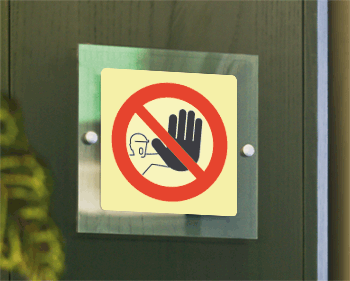 SEPS1312W - targa Plexi monofacciale  Divieto di accesso