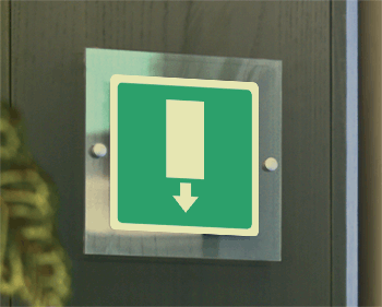 SEPS15152W - Segnale plexiglass PLEXI monofacciale piu'simbolo fotoluminescente