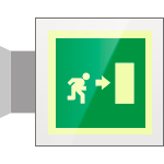 SEPS15153BW - Segnale plexiglass PLEXI bifacciale piu'simbolo fotoluminescente