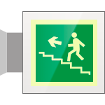 SEPS15164BW - Segnale plexiglass PLEXI bifacciale piu'simbolo fotoluminescente