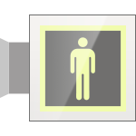 SEPS15642BW - Segnale plexiglass PLEXI bifacciale piu'simbolo fotoluminescente